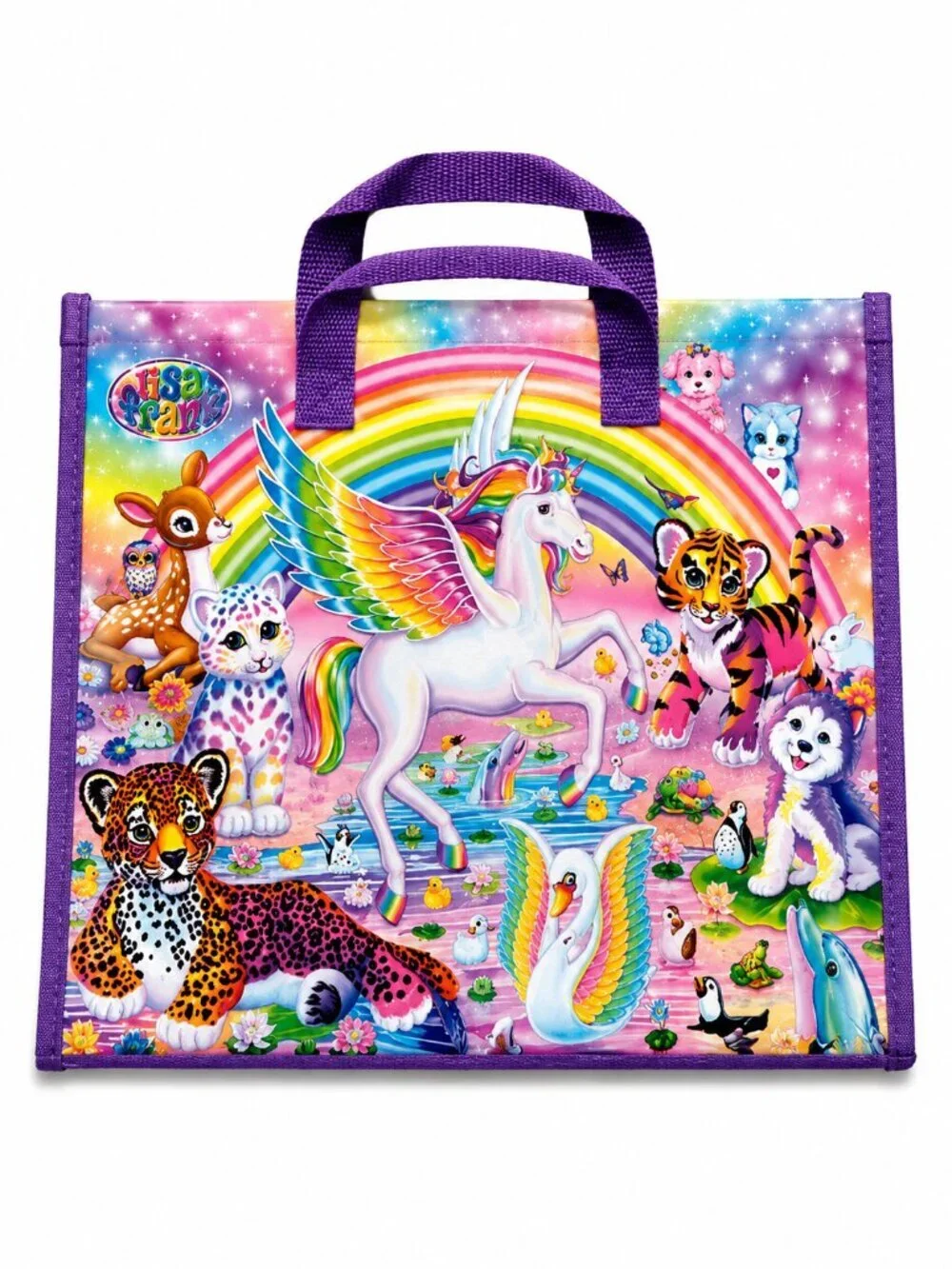 Lisa Frank 2016 Unicorn Rainbow Trifold Portfolio Folder Y2K Stationery